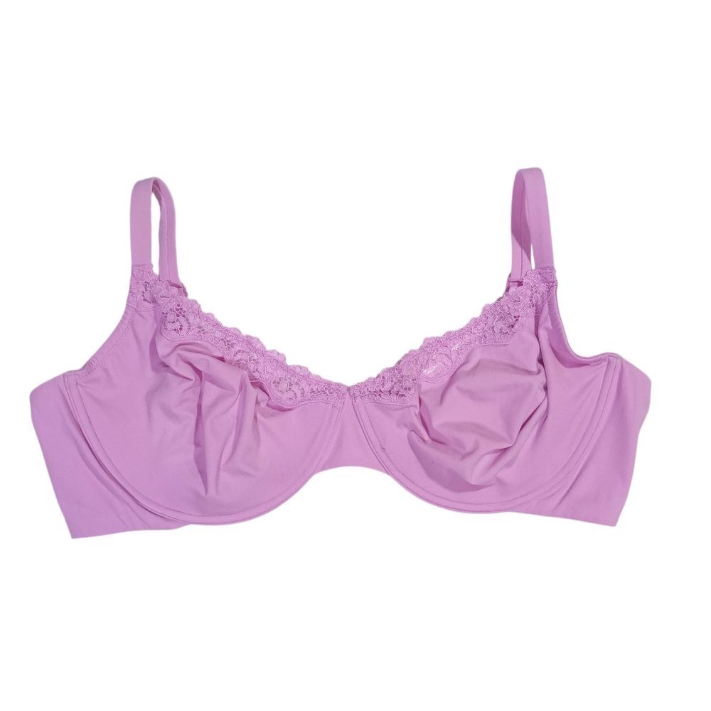 SKIMS Fits Everyone Lace Bra 42DDD Petal Underwire Unlined Pink Purple 42F